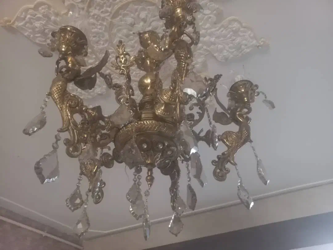 لوستر برنز سیاه قلم|لوستر و چراغ آویز|کرمانشاه, |دیوار