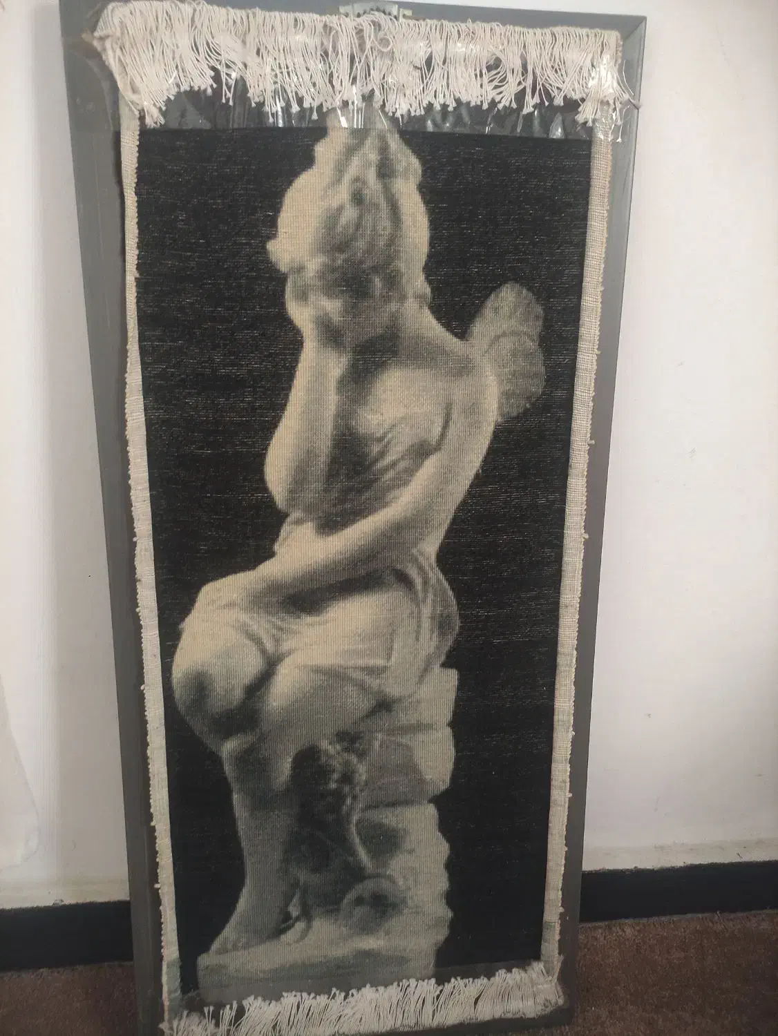 فروش فوری تابلو فرش دستبافت تندیس طرح فرشته|تابلو فرش|چالوس, |دیوار