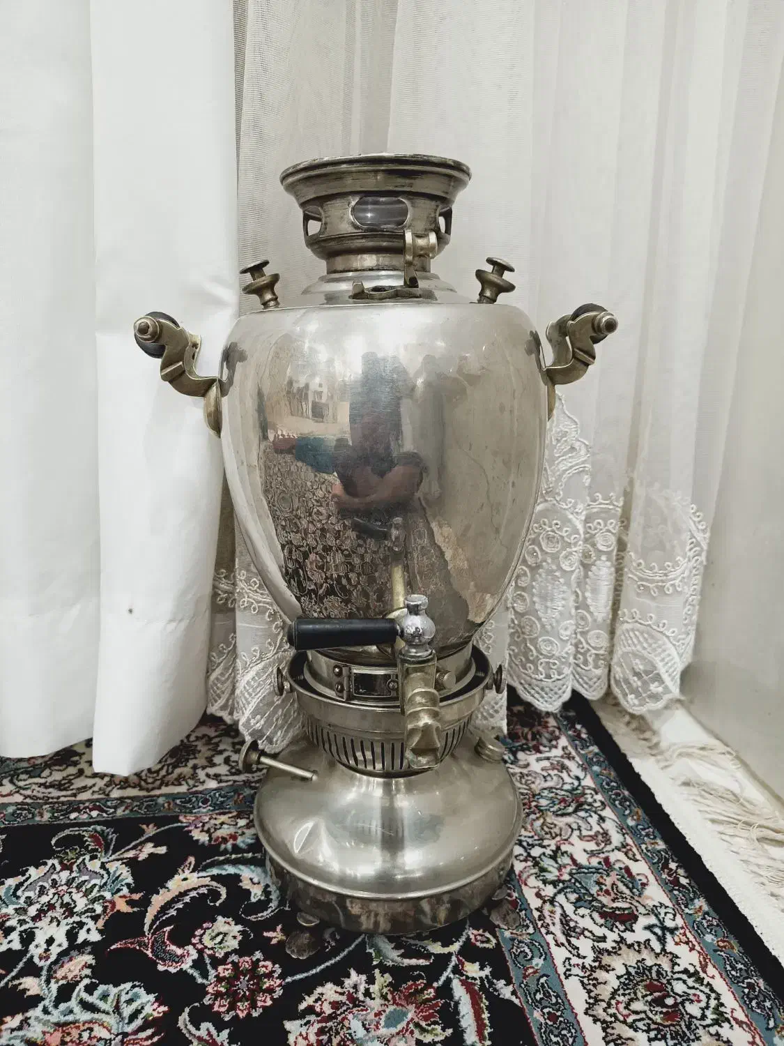 سماور نفتی ورشو عتیقه ساخت بروجرد|سماور، چای‌ساز، قهوه‌ساز|سیرجان, |دیوار