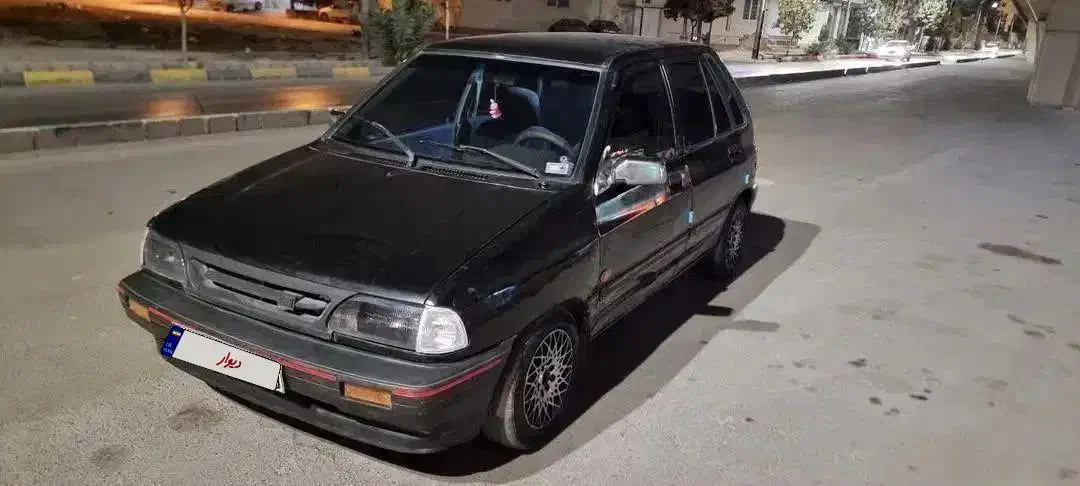 پراید هاچبک مشکی بی‌رنگ، کم‌کار و سالم|خودرو سواری و وانت|کرمان, |دیوار