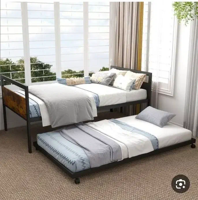 تختخواب دوطبقه۲دو طبقه(میزبان مهمان)دونفره فلزوچوب|تخت و سرویس خواب|مشهد, حسین‌آباد|دیوار