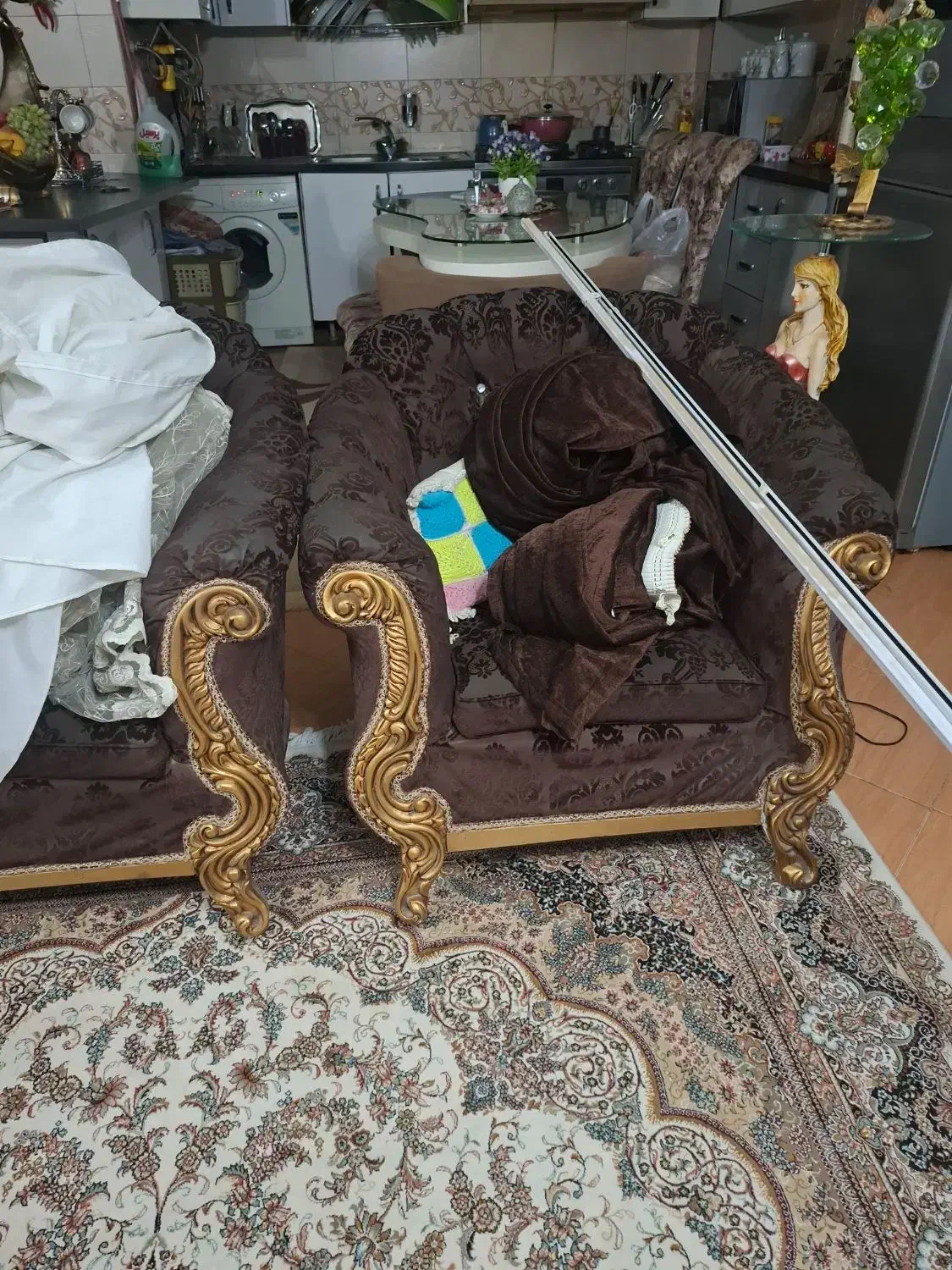 مبل راحتی ۷ نفره با جلومبلی|مبلمان خانگی و میز عسلی|فردیس, شهرک ناز|دیوار