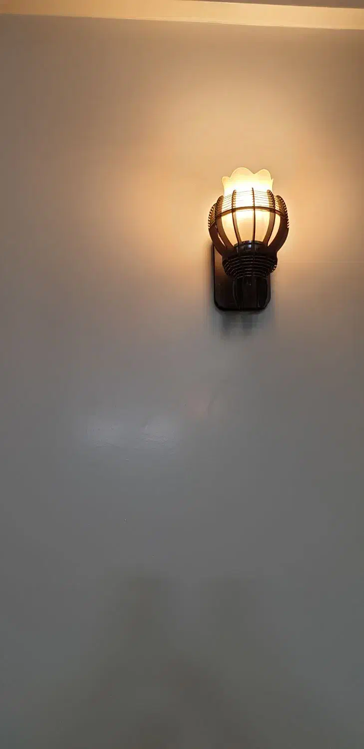 لوستر چهار شعله و دیوار کوب چوبی|لوستر و چراغ آویز|تهران, تهرانپارس شرقی|دیوار