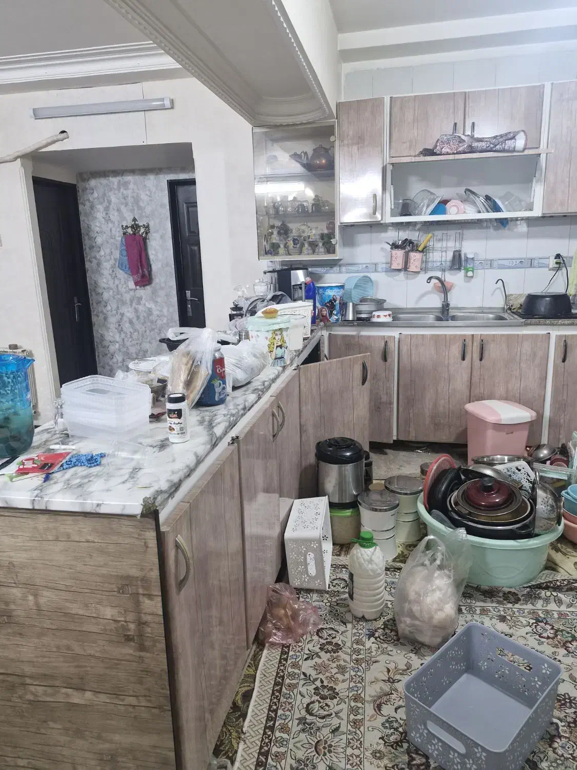 کابینت فلزی|آب‌چکان و نظم‌دهنده ظروف|قم, شاه سید علی|دیوار