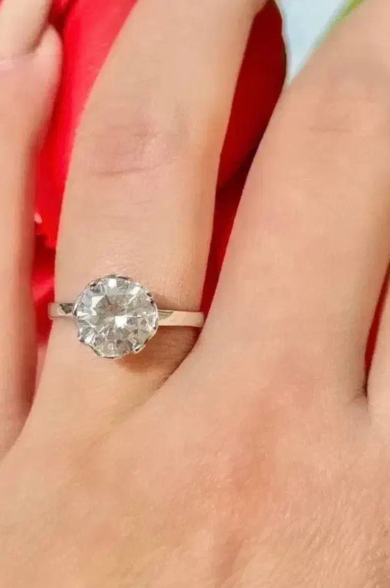 انگشتر جواهر تمام نقره مدل تکتاش ناز ترک عین طلا|بدلیجات|تبریز, |دیوار