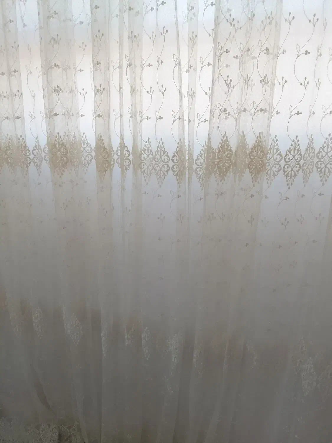 پرده حریر طرحدار|پرده، رانر، رومیزی|سبزوار, طبرسی (جعفرآباد)|دیوار