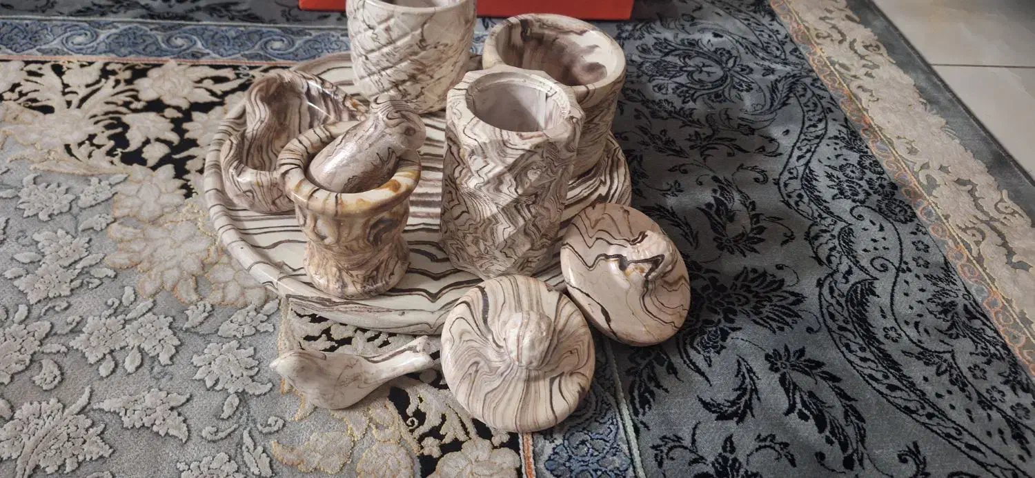 ست کنار سماوری ازجنس سنگ مصنوعی|صنایع دستی و سایر لوازم تزئینی|شیراز, زرهی|دیوار