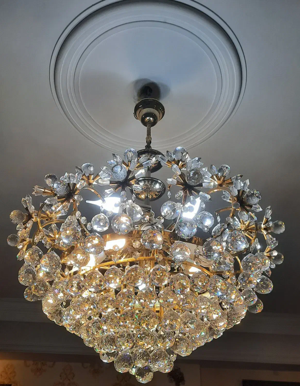 دوعدد لوستر باکریستاهای اتریشی|لوستر و چراغ آویز|تهران, تهرانپارس غربی|دیوار