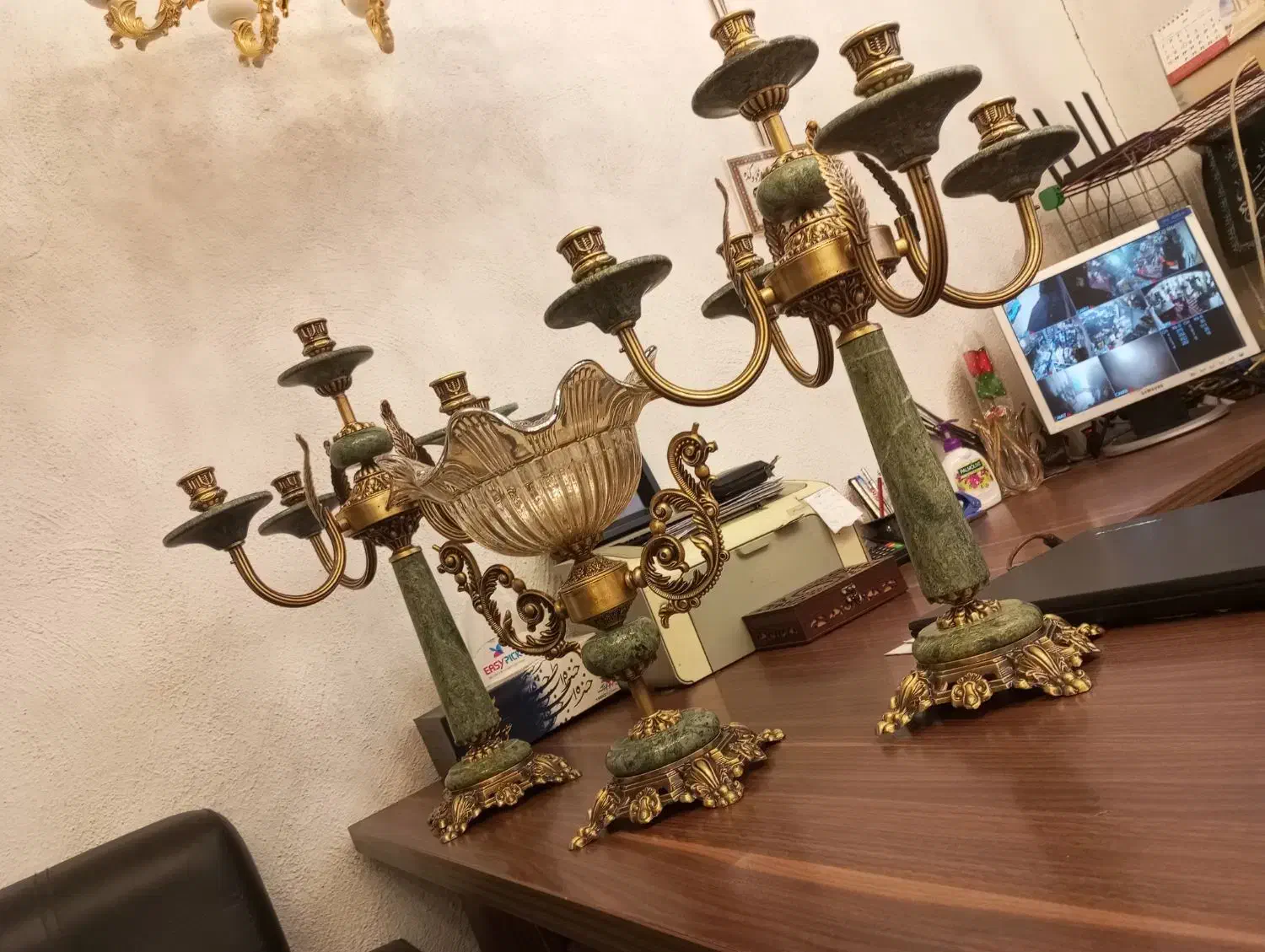 شمعدان سنگی کریستال قیمت کارخانه|لوستر و چراغ آویز|تهران, ایران|دیوار