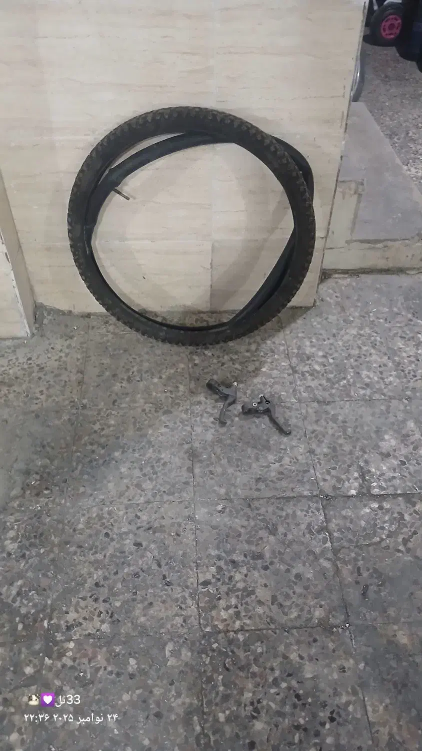لاستیک و تیوپ دوچرخه 26 و دسته ترمز|دوچرخه، اسکیت، اسکوتر|بندر ماهشهر, |دیوار