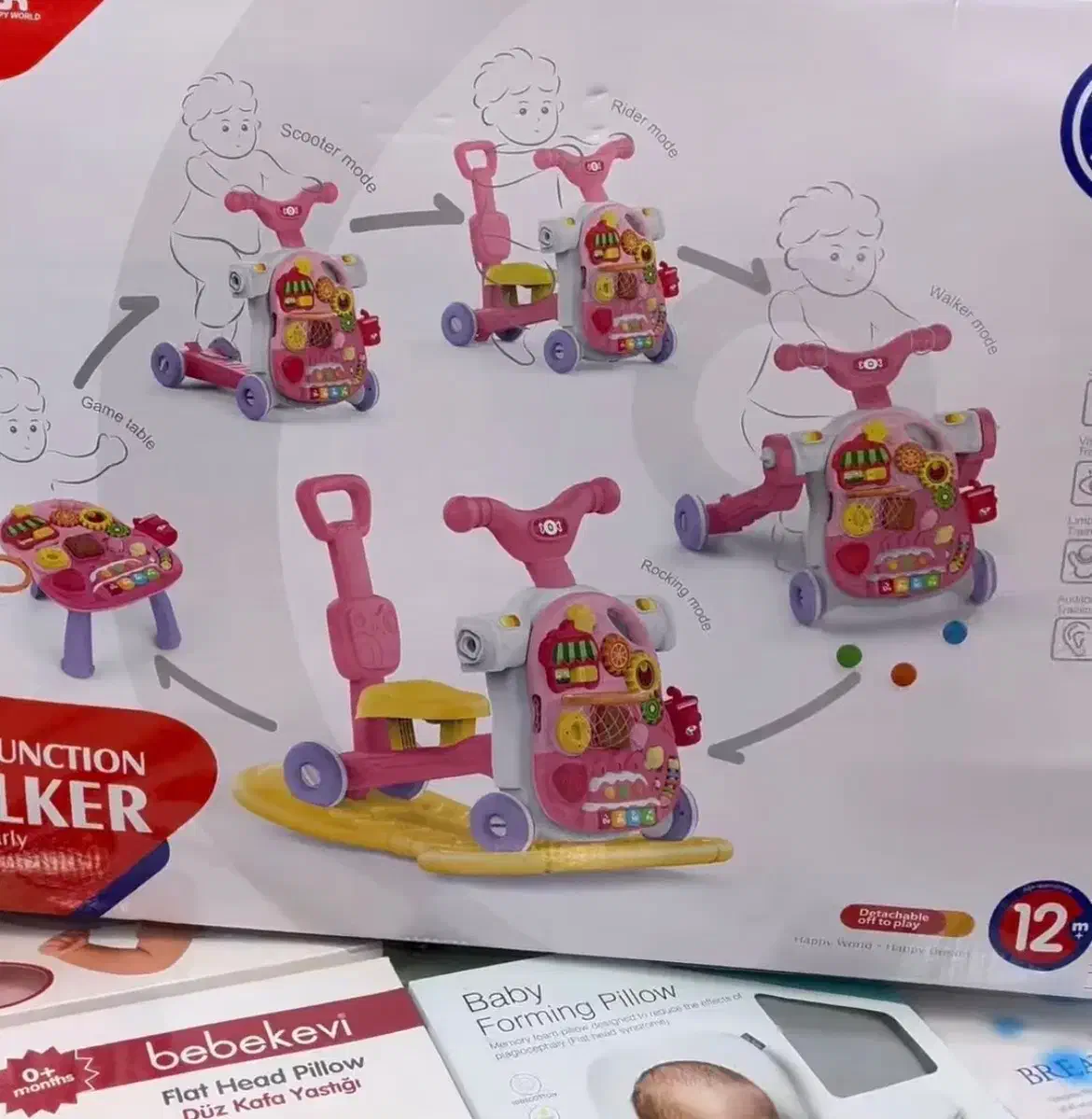 واکر ۴کاره برند هانگر صورتی|اسباببازی بچه|مشهد, سرافرازان|دیوار