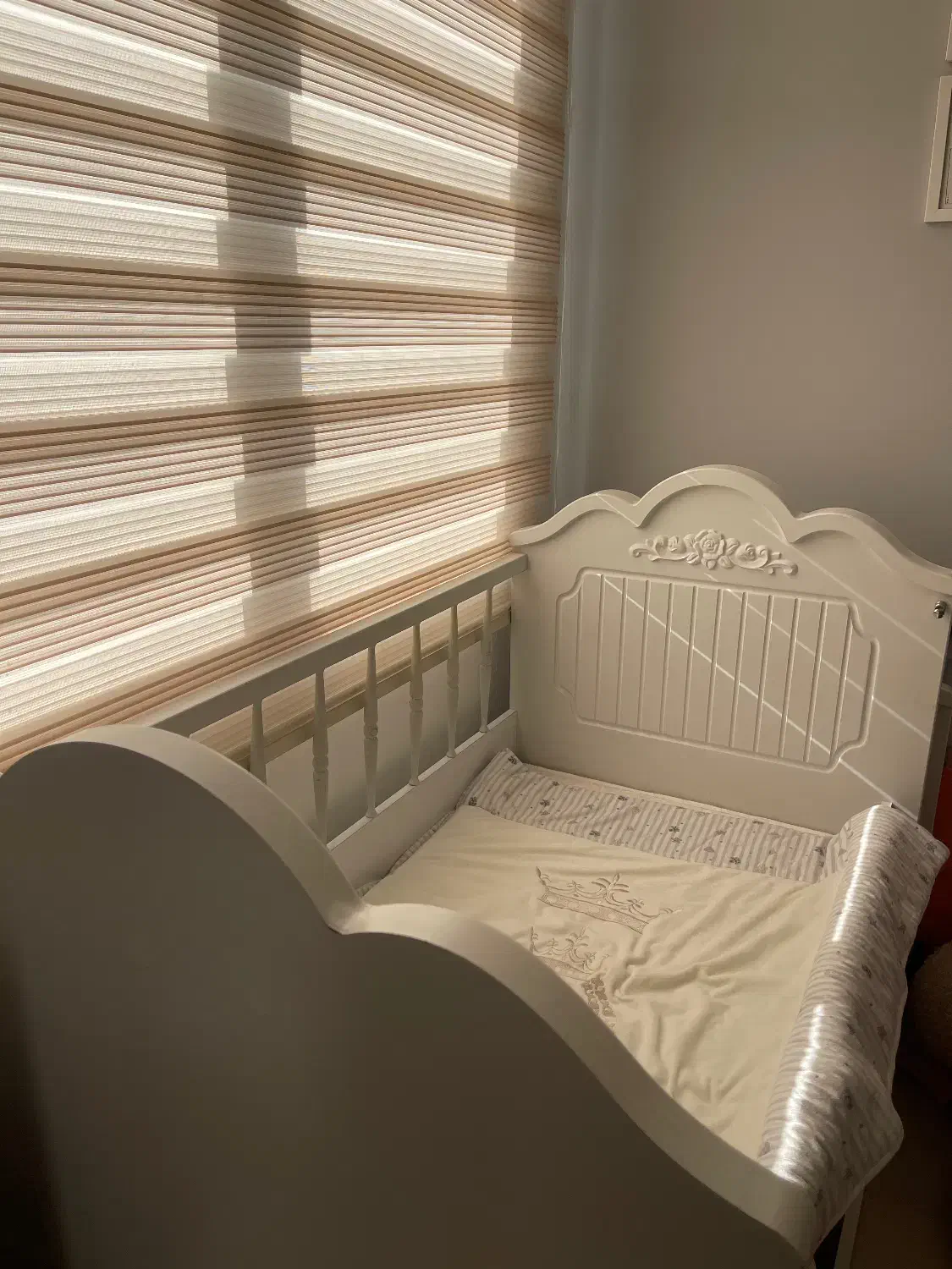 تخت گهواره ای کودک با تشک|تخت و سرویس خواب|مشهد, الهیه|دیوار