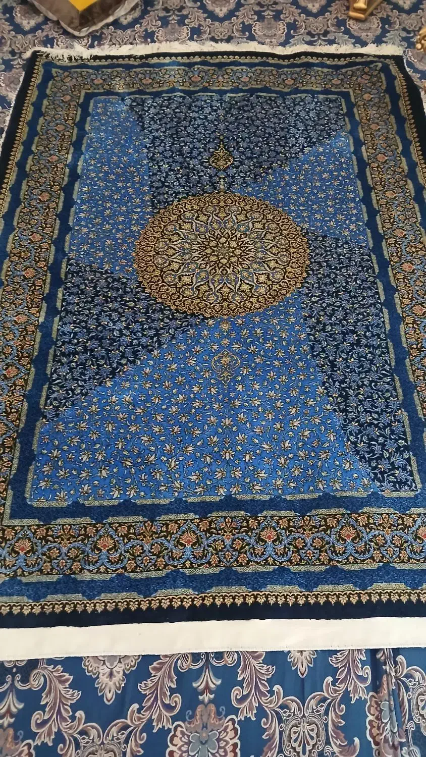 فرش ابریشم قم کاشان مراغه زنجان|فرش|مراغه, |دیوار