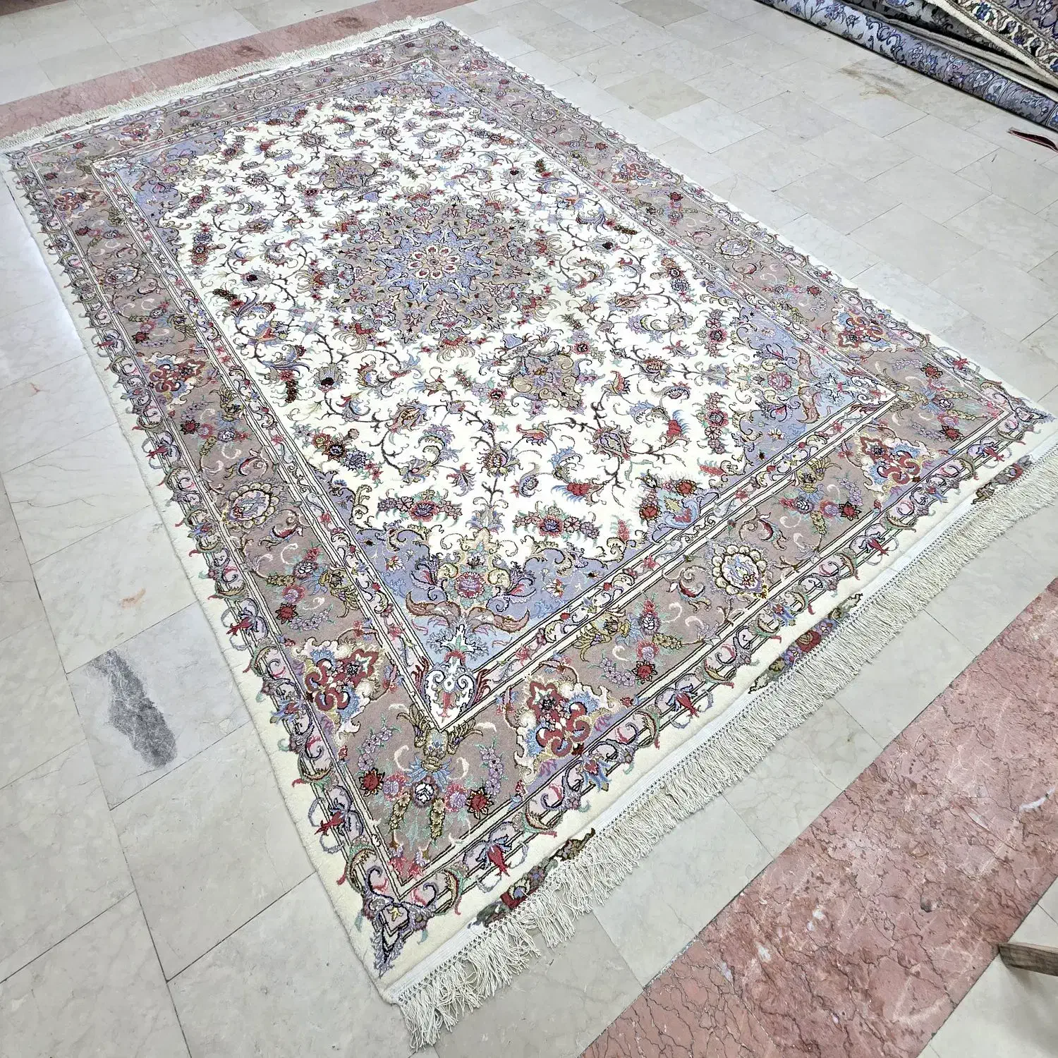 فرش جفت ۶ متری چله ابریشم طرح تبریز نو|فرش|تهران, شیراز|دیوار