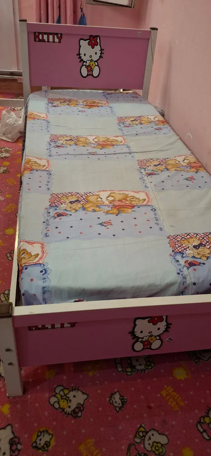 تخت کودک و نوجوان طرح کیتی|تخت و سرویس خواب|بوشهر, |دیوار