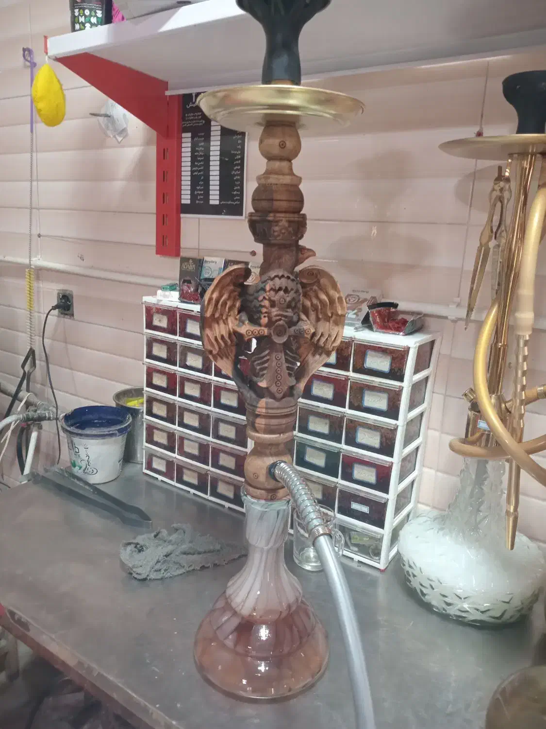 قلیان چوبی خاص|کلکسیون و سرگرمی|خوی, |دیوار