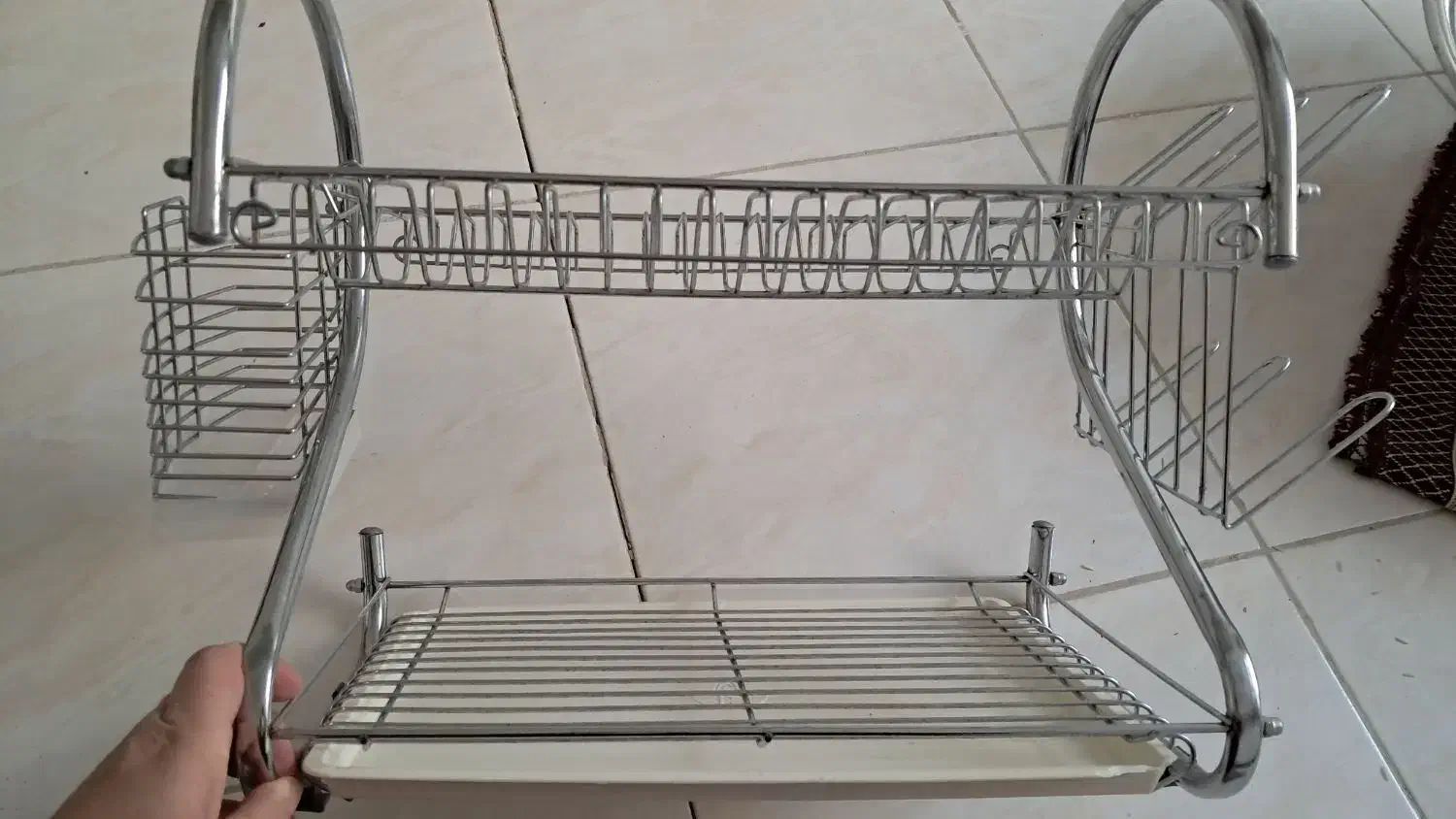 آبچکان رومیزی میزی و۲عدد دیس ملامین|آب‌چکان و نظم‌دهنده ظروف|کرمانشاه, |دیوار