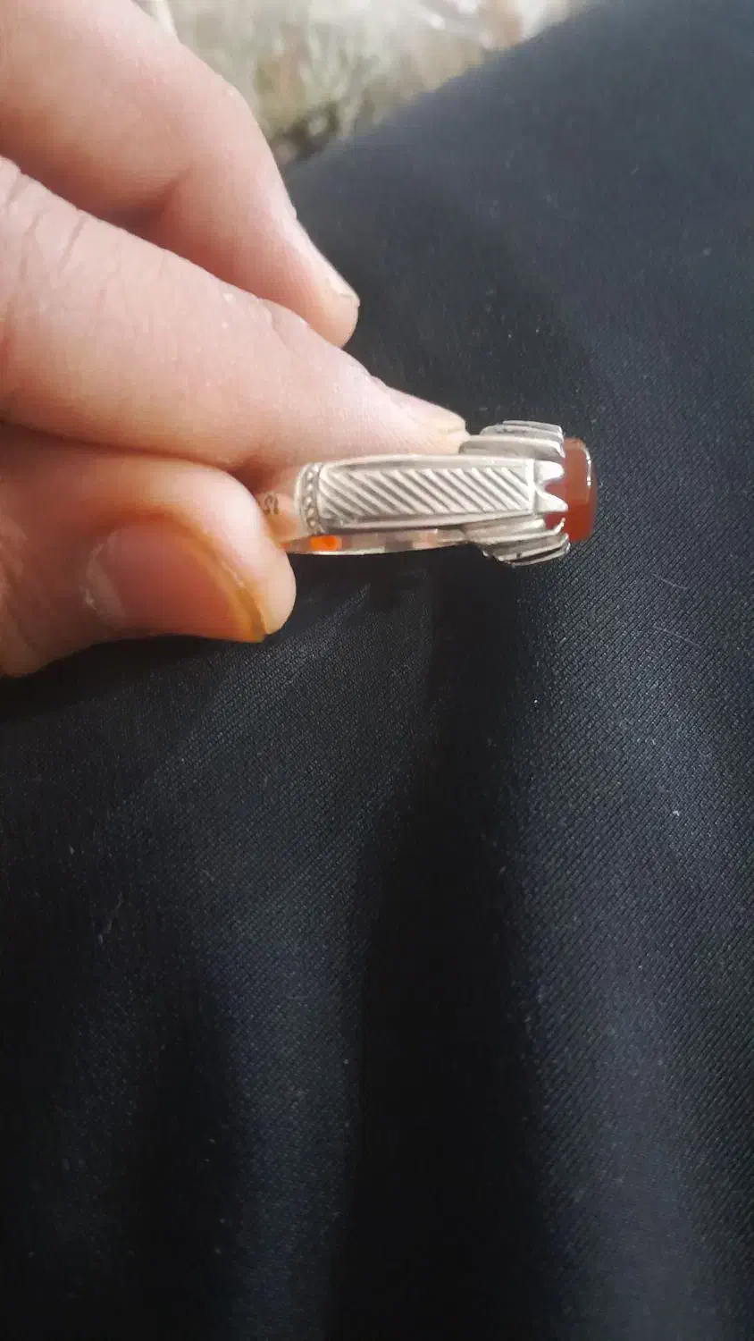 انگشتر نقره عقیق دست ساز|جواهرات|سیرجان, |دیوار