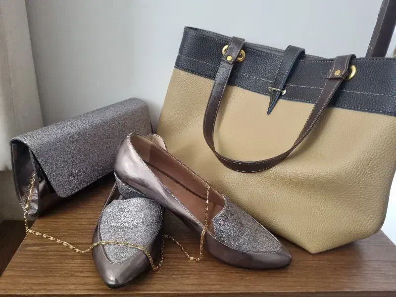 کیف کرمی زنانه و ست کیف و کفش مجلسی شاین|کیف، کفش، کمربند|اصفهان, شهرک کوثر|دیوار