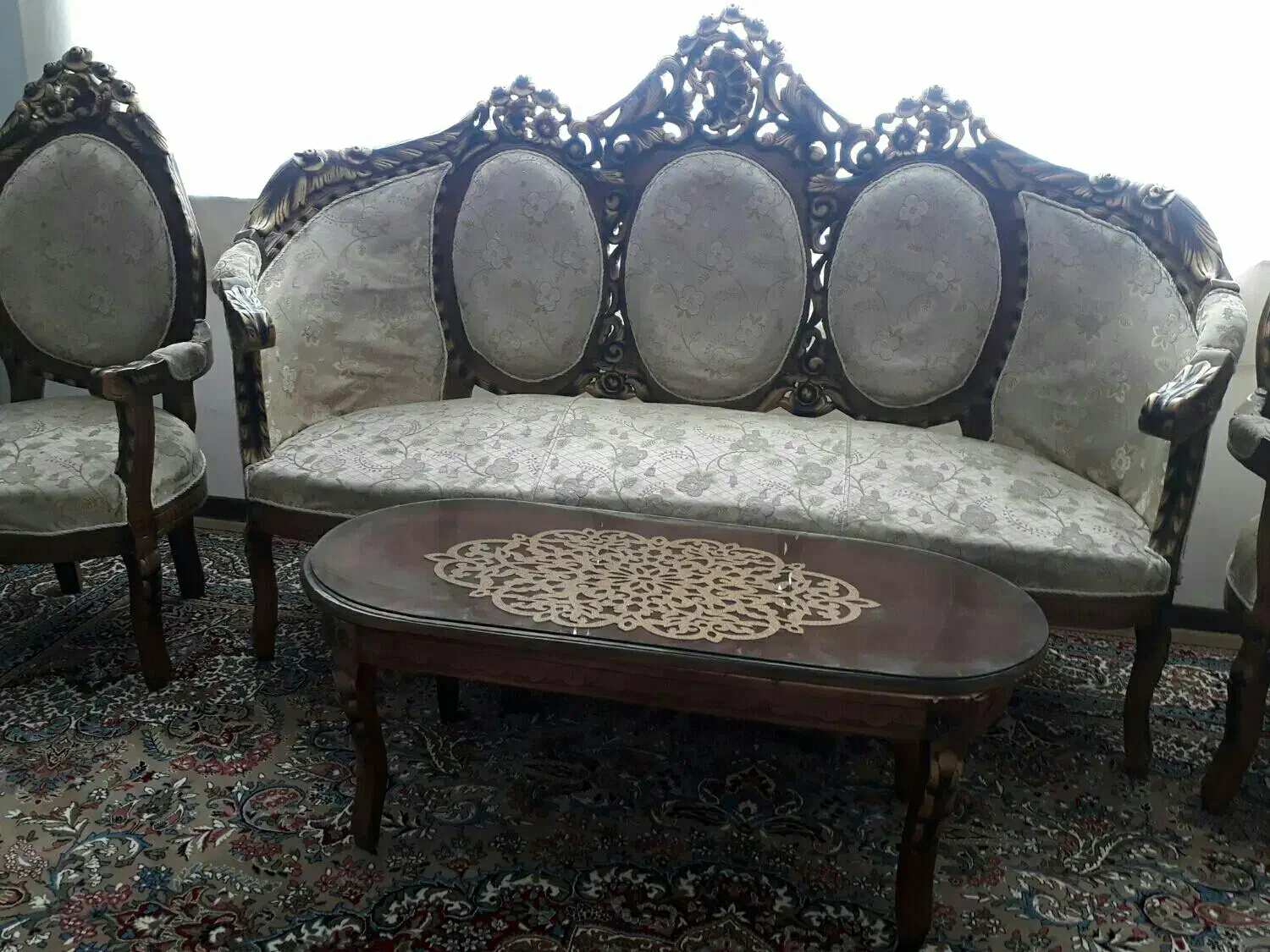 مبلمان سلطنتی۹نفره|مبلمان خانگی و میز عسلی|زنجان, |دیوار