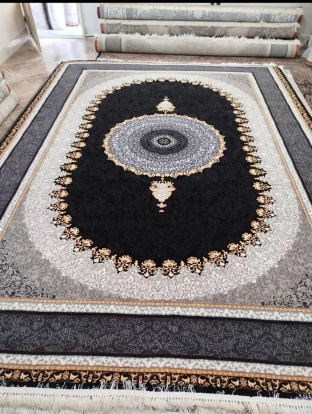 ۲۰ تخته فرش ۱۲متری ۷۰۰شانه تراکم ۲۵۵۰تمام نخ|فرش|نیشابور, ناسیونال|دیوار