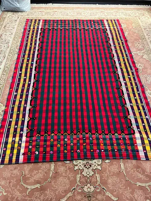 جاجیم دست‌باف ترکی|گلیم، جاجیم، گبه|شیراز, احمدی جنوبی|دیوار