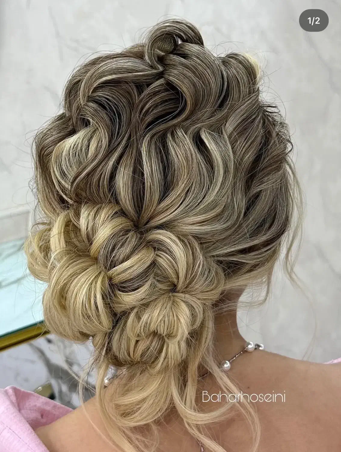 مدل شینیون موی بلوند|خدمات آرایشگری و زیبایی|بم, |دیوار