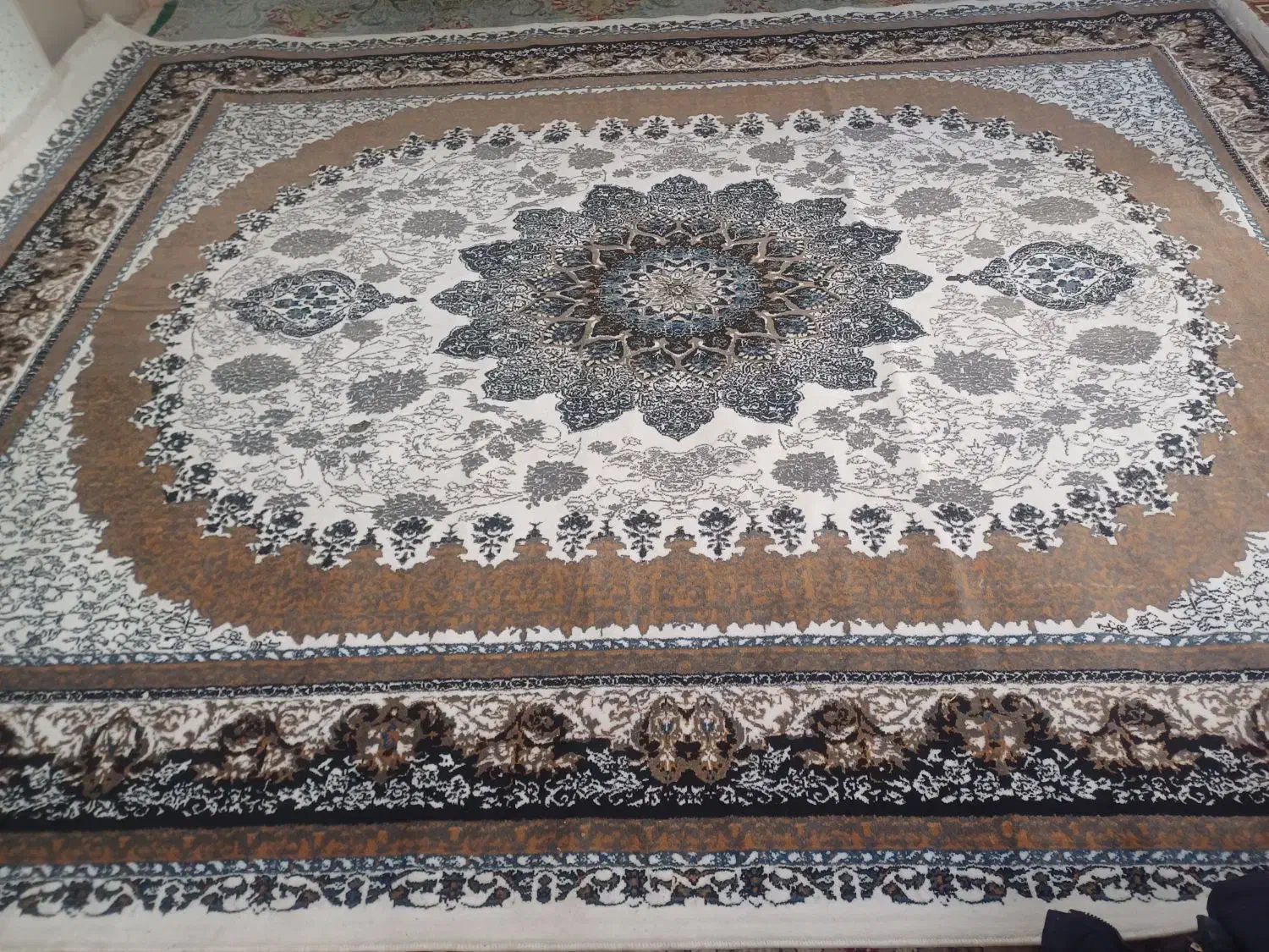 فرش ۱۲ متری نو زمینه سفید|فرش|بوئین و میاندشت, |دیوار