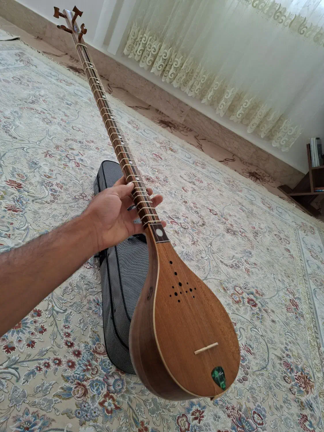 سه تار قشقایی دو مهر حرفه ای|سازهای سنتی|آباده, |دیوار