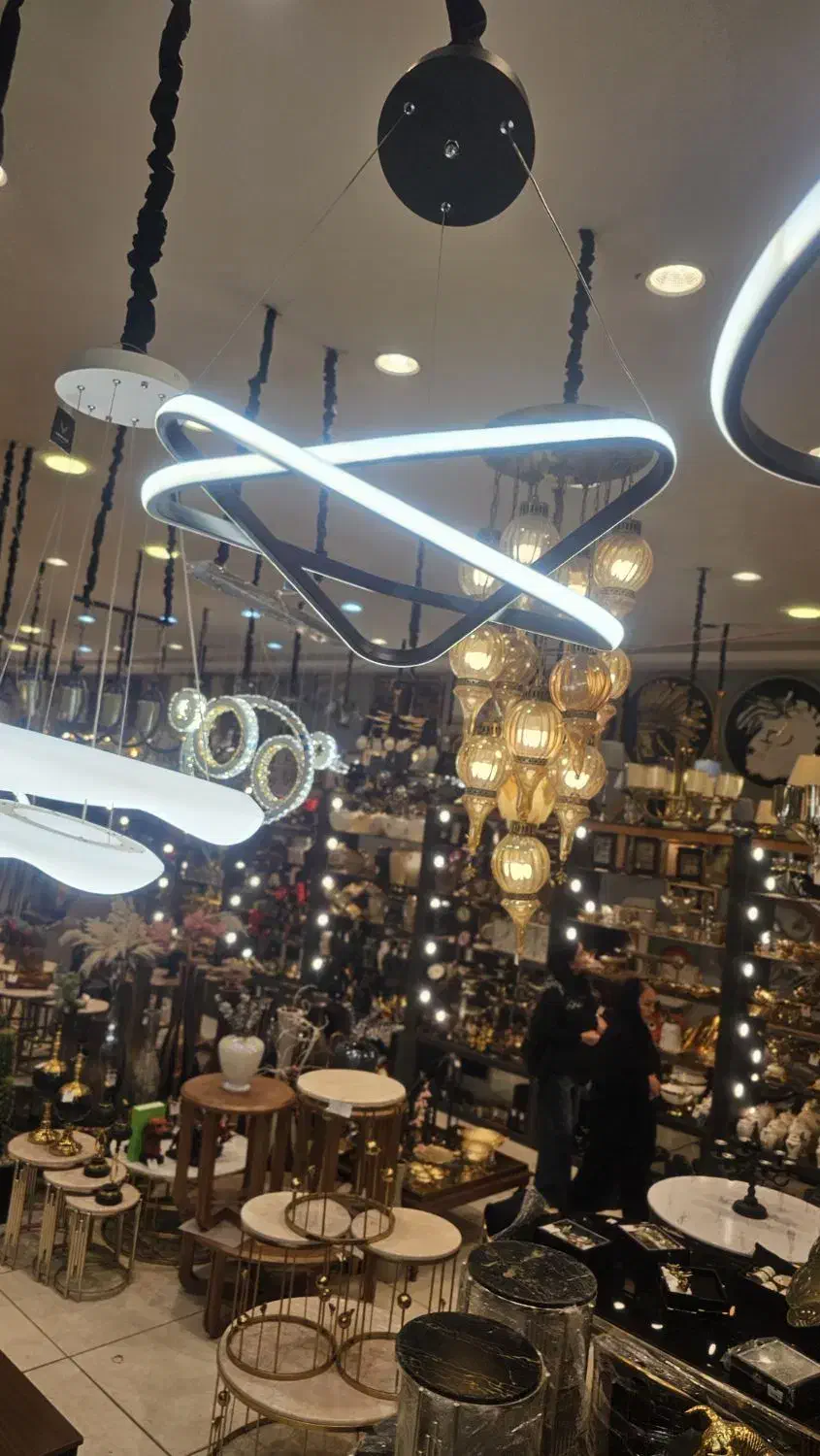 لوستر دو حلقه مدرن|لوستر و چراغ آویز|مشهد, توس (بلوار توس)|دیوار