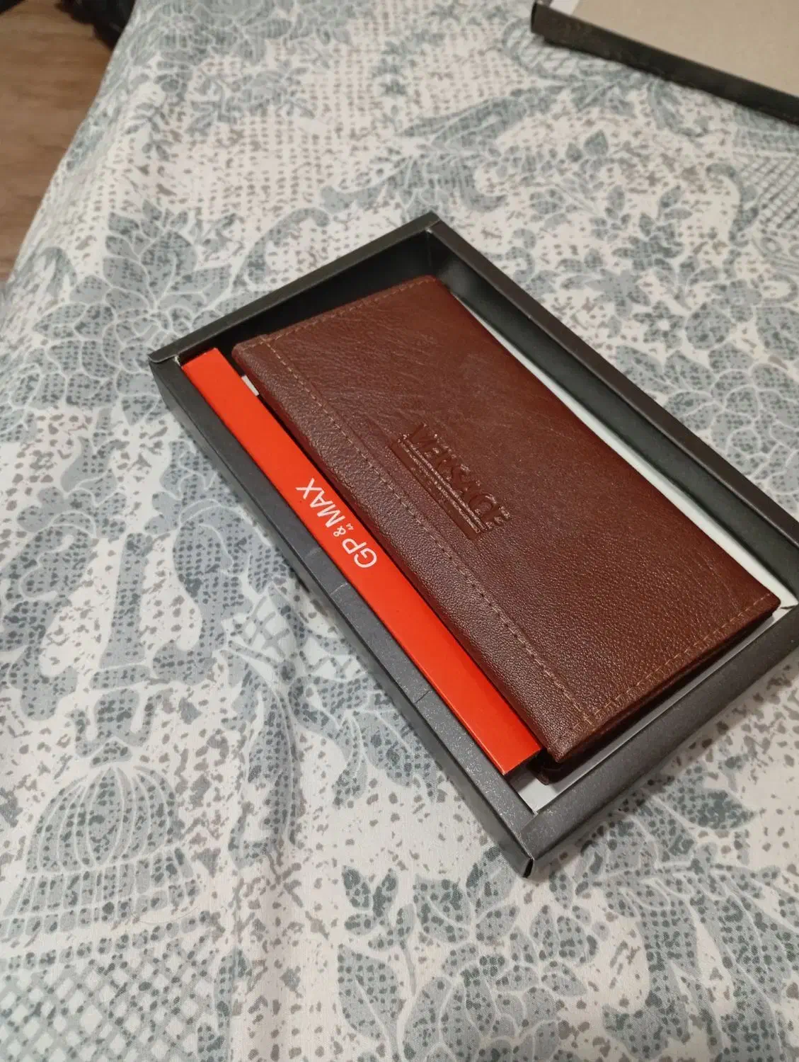 کیف پول چرمی مردانه ، نو همراه با جعبه|کیف، کفش، کمربند|رشت, فلسطین|دیوار