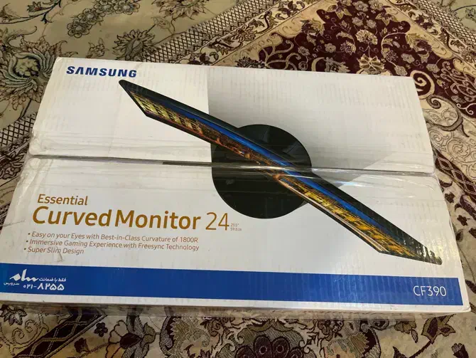 مانیتور مقعر سامسونگ samsung 24 CF390 24 اینچ|قطعات و لوازم جانبی رایانه|اصفهان, باغ گلها|دیوار
