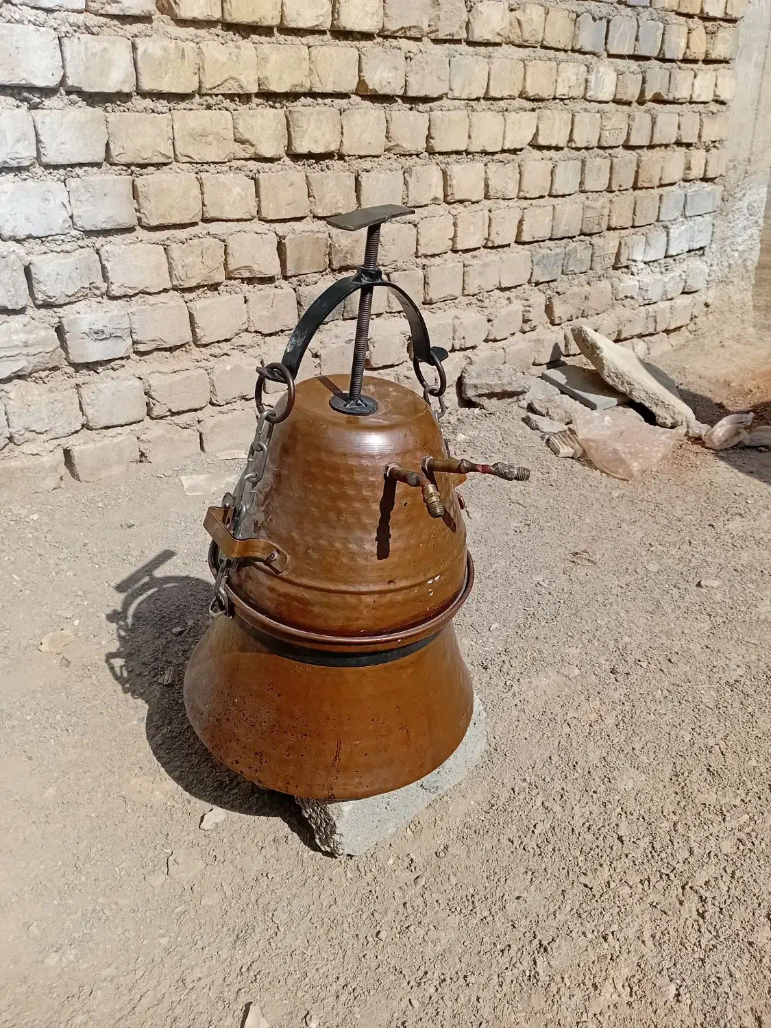 گلاب گیر مسی ۷تومن|ظروف پخت‌وپز|اصفهان, رهنان|دیوار
