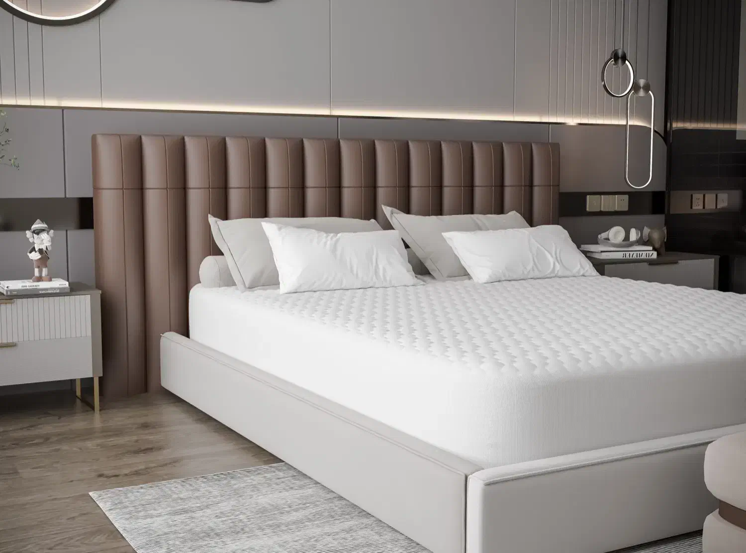 محاظ تشک ضد آب یکنفره ۹۰ در ۲۰۰|رختخواب، بالش، پتو|ساری, |دیوار