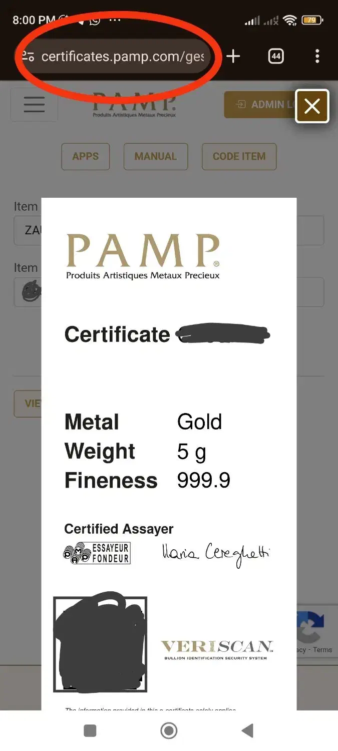 شمش طلا سوییسی PAMP|جواهرات|تهران, سهروردی|دیوار