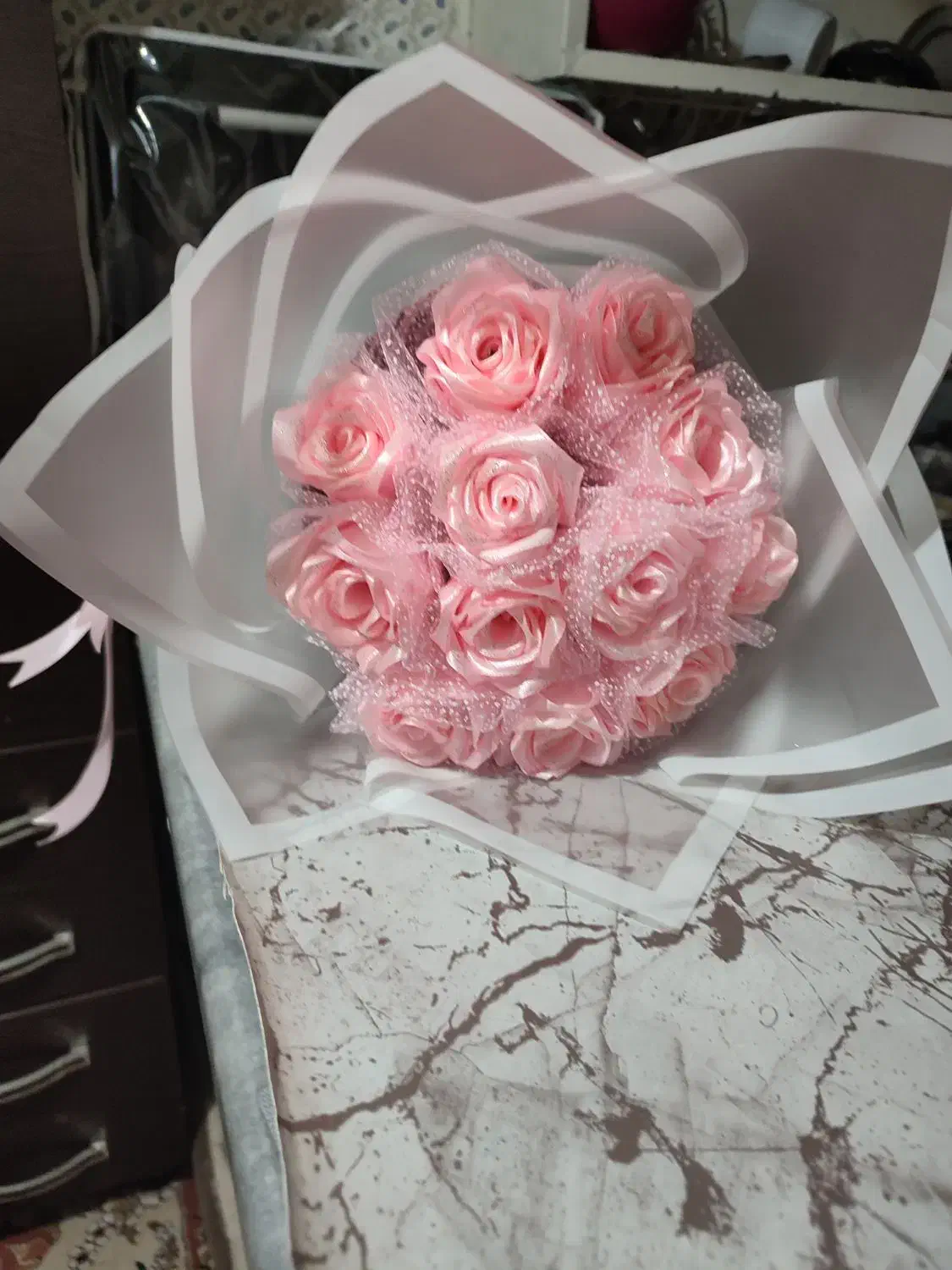 گل روبانی زیبا|گل مصنوعی|بجنورد, |دیوار