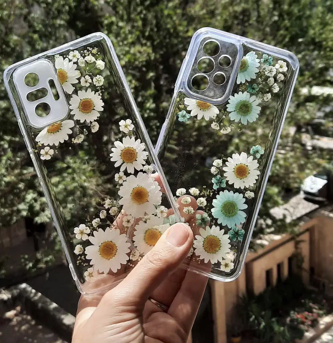 گاردگوشی با گل های طبیعی|لوازم جانبی موبایل و تبلت|خمینی‌شهر, |دیوار