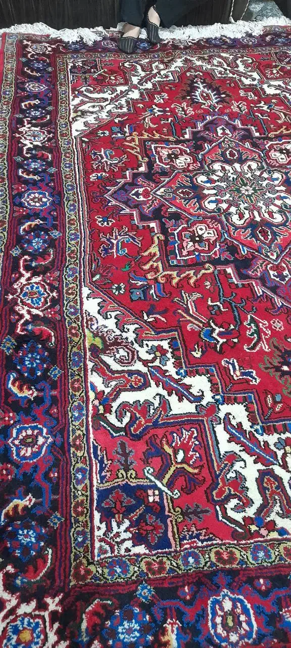 5 عدد فرش دستباف ایرانی از جنس هریس طبیعی|فرش|میانه, |دیوار