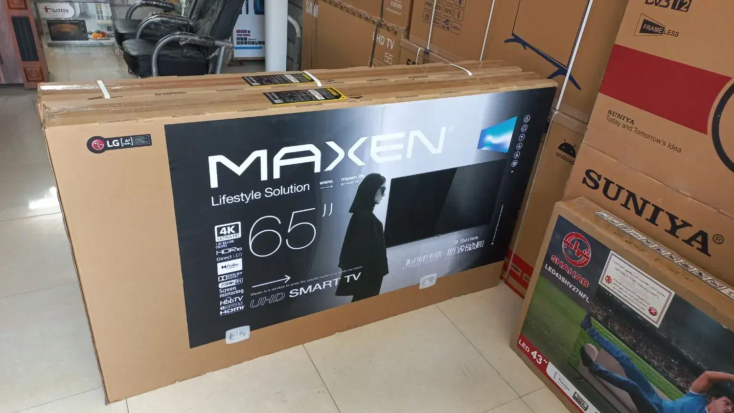 تلویزیون هوشمند ۶۵مکسن با پنل اصلی الجی اقساطی|تلویزیون و پروژکتور|زنجان, |دیوار