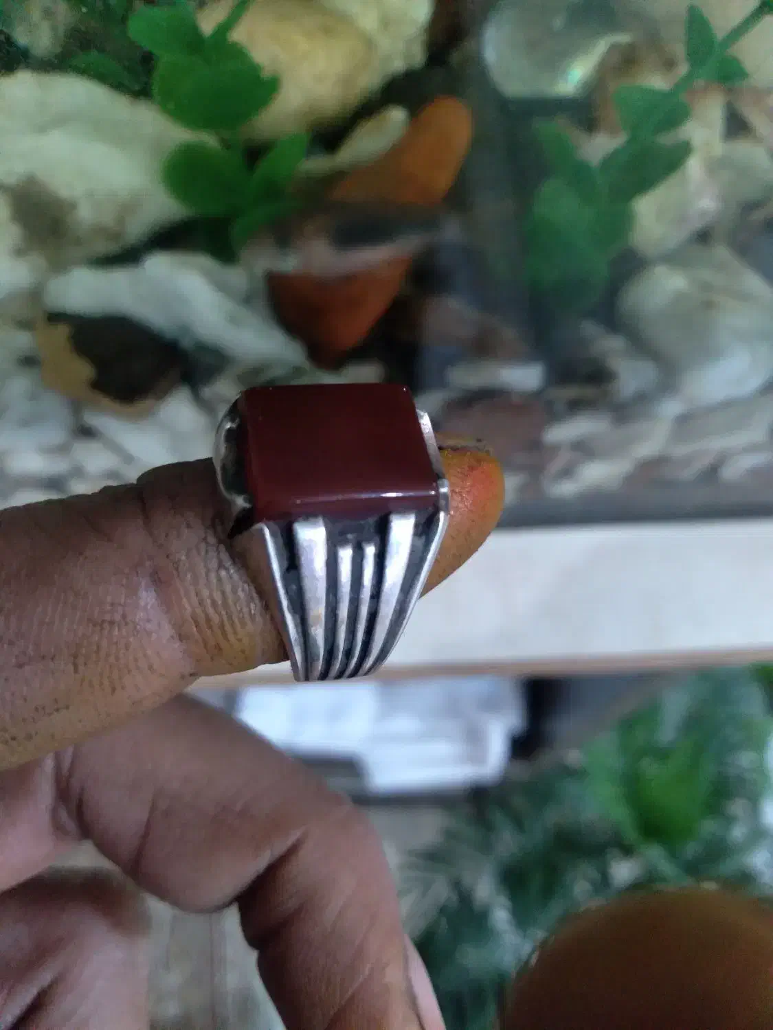 دو تا انگشتر نقره با سنگ یمنی|جواهرات|شاهرود, |دیوار