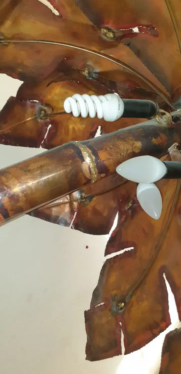 آباژور نخل مسی قدیمی ارتفاع ۱۵۵|چراغ خواب و آباژور|رودهن, |دیوار