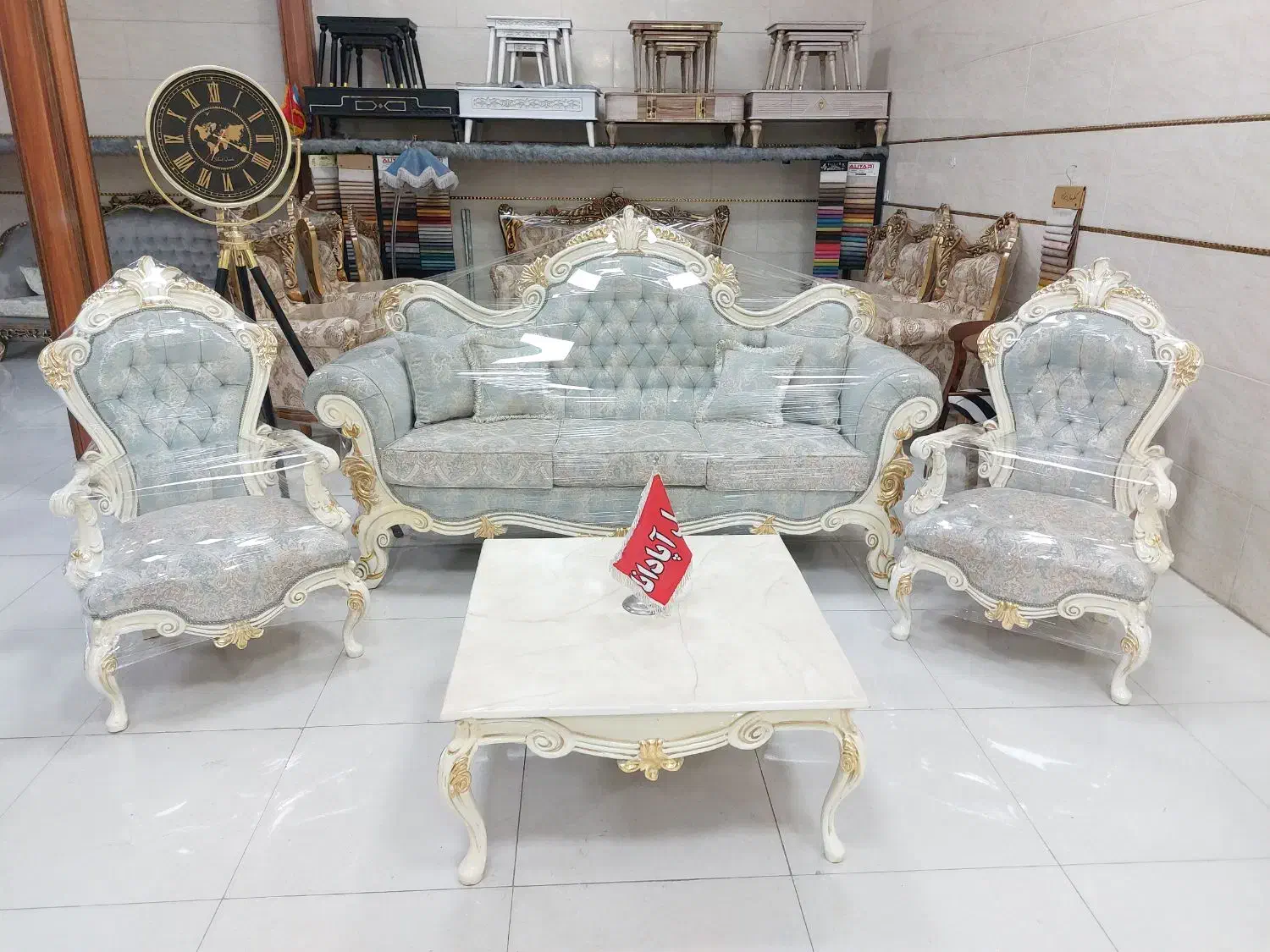 مبلمان استیل کلاسیک ۹نفره راش گرجستان مدل نیکودرحد|مبلمان خانگی و میز عسلی|تنکابن, |دیوار