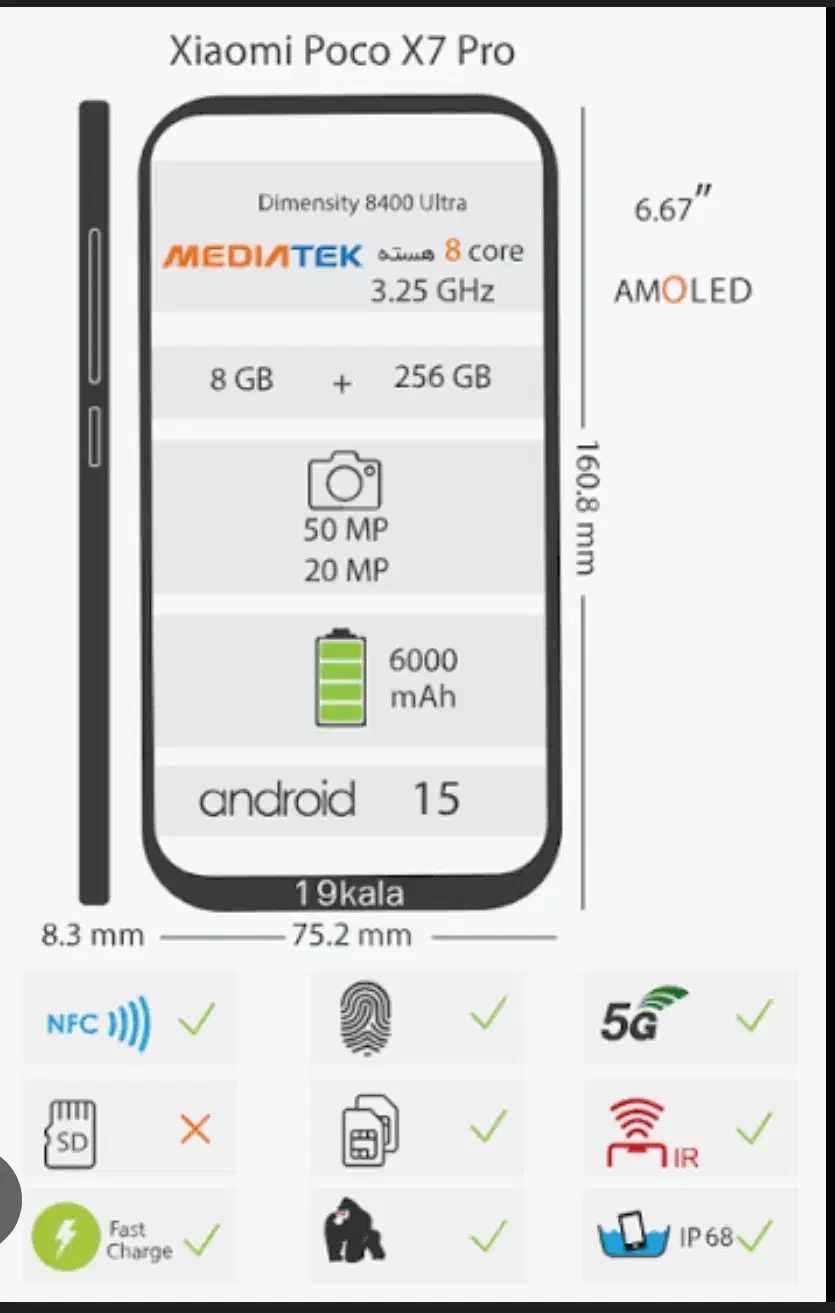گوشی پوکو x7 poro|موبایل|بم, |دیوار