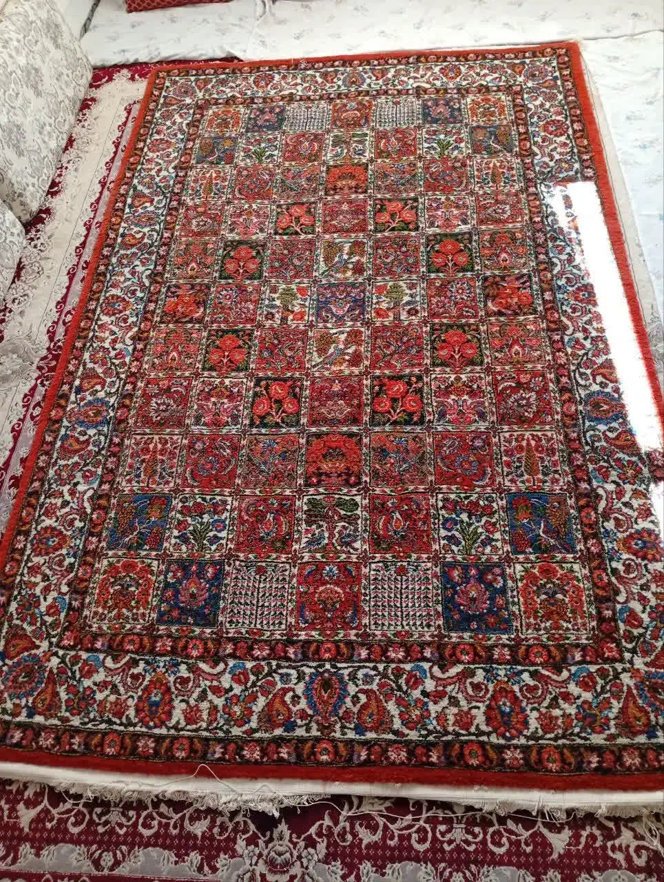 قالی دستباف خشتی|فرش|شاهینشهر, گزبرخوار|دیوار