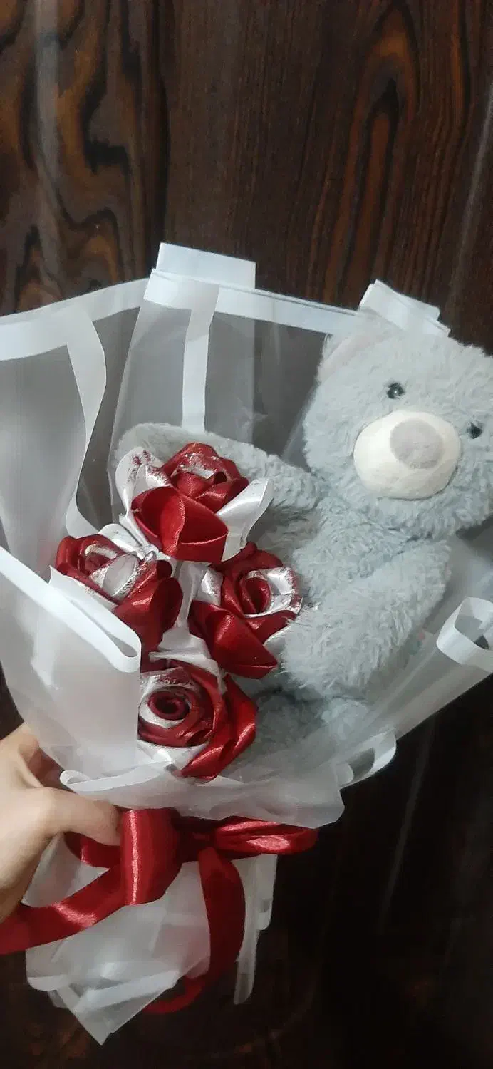 دسته گل ربانی و عروسکی|گل مصنوعی|پیشوا, |دیوار