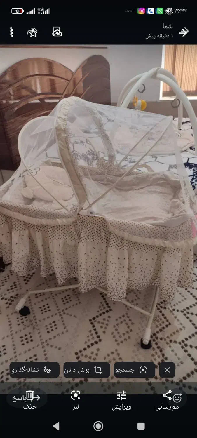 گهواره کنارتختی|اسباب و اثاث بچه|شیراز, شهرک رضوان|دیوار