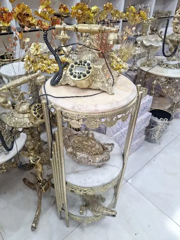 میز تلفن برنز 3 طبقه پیانویی|میز تلفن|ارومیه, |دیوار