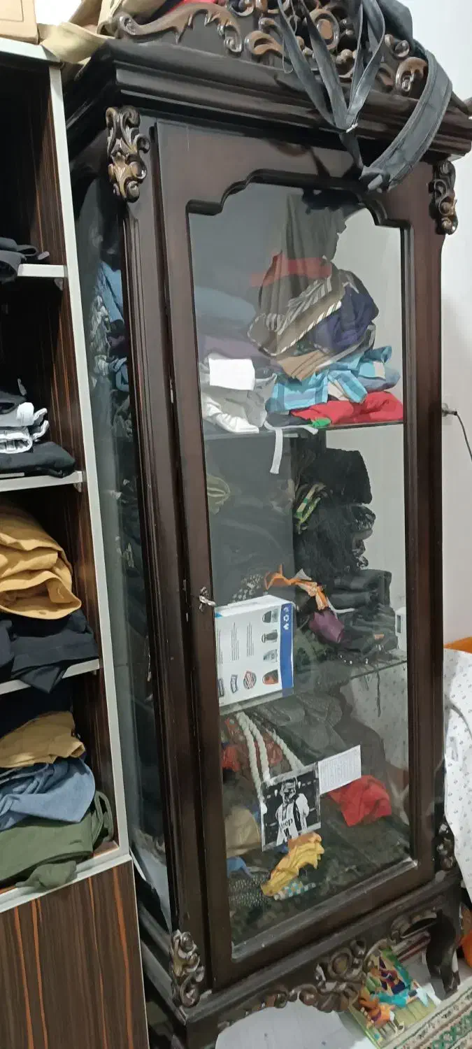 ویترین چوبی|بوفه، ویترین، کنسول|قم, باغ شریفی|دیوار