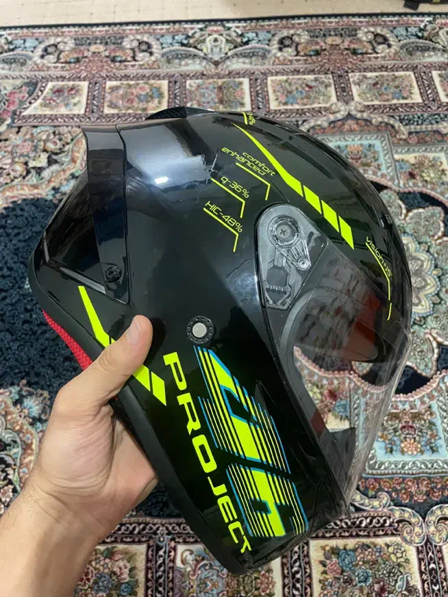 کلاه کاسکت QIKE طرح ajv فک ثابت|قطعات یدکی و لوازم جانبی|رشت, لاکان شهر|دیوار