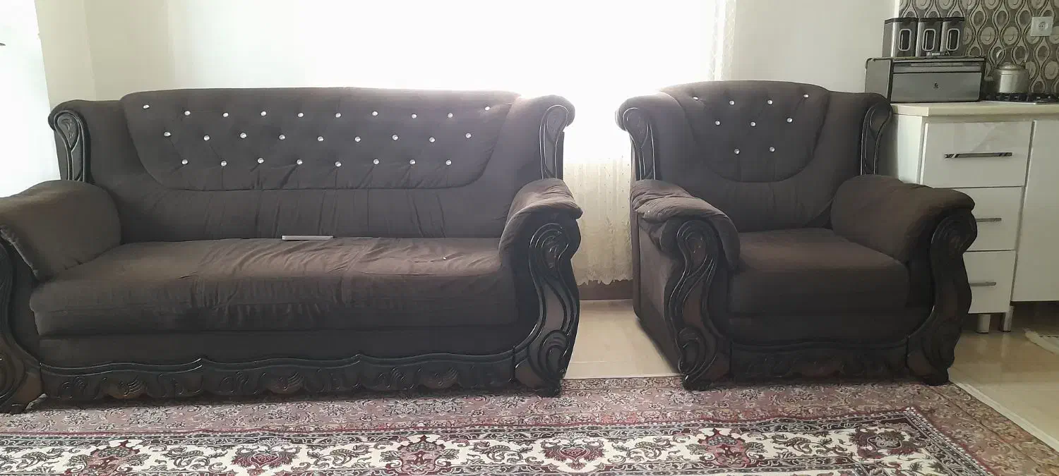 مبلمان هفت نفره و میز تلویزیون|مبلمان خانگی و میز عسلی|جویبار, |دیوار